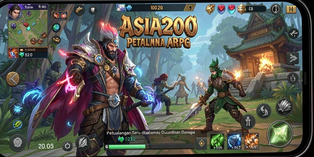 Screenshot dari gameplay intens di ASIA200 dengan aksi ARPG yang mendebarkan.
