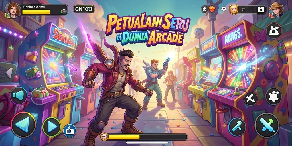 Screenshot gameplay GN168 menampilkan momen seru di level arcade.