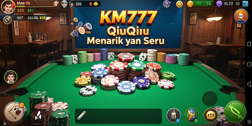 Tampilan gameplay QiuQiu yang seru dan kompetitif.