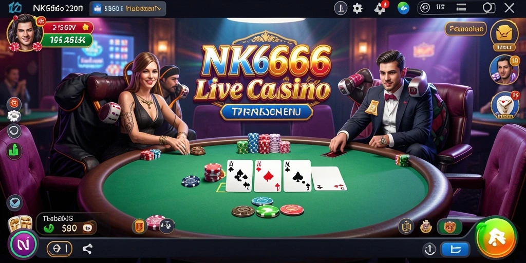 Tampilan gameplay Live Casino yang menarik dan interaktif di NK666.