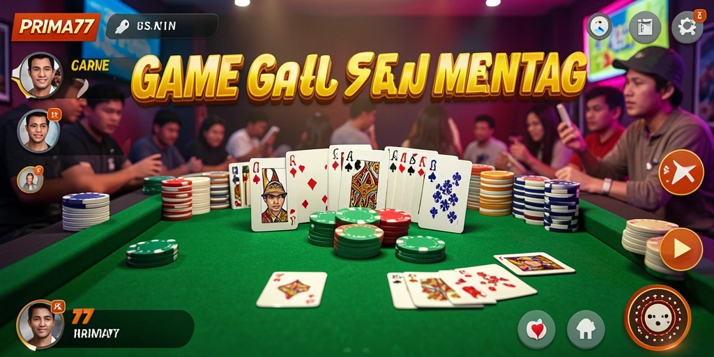 Screenshot gameplay PRIMA77 menampilkan suasana seru Gaple.