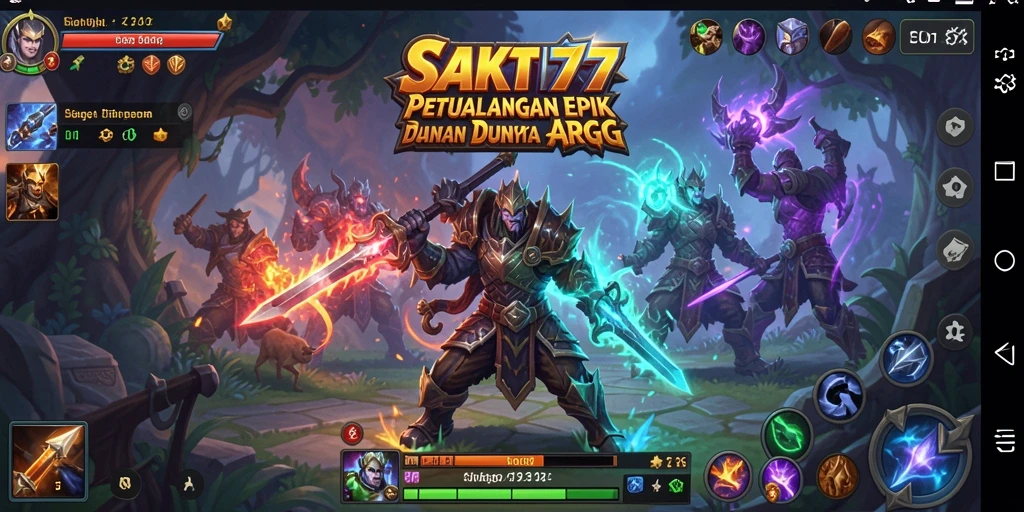 Screenshot dari gameplay SAKTI77 yang menampilkan pertempuran epik.