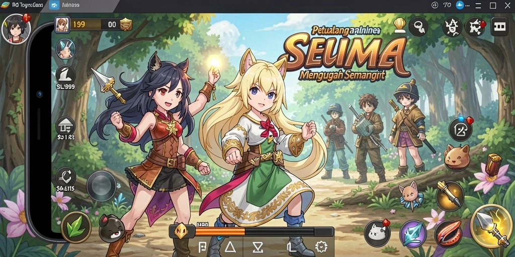 Gameplay SL999 yang menegangkan dengan karakter anime yang menarik.