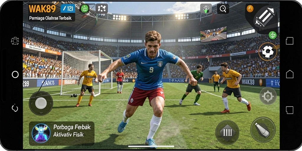 Tampilan gameplay WAK89 yang menggugah semangat olahraga.