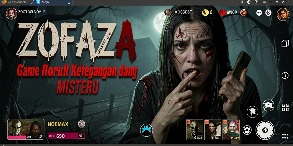 Gameplay ZOFAZA yang menegangkan dan menyeramkan.